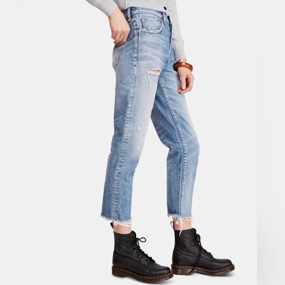 Free people We the free Good Time Relaxed Jeans. Color November Rain - Picture 6 of 9